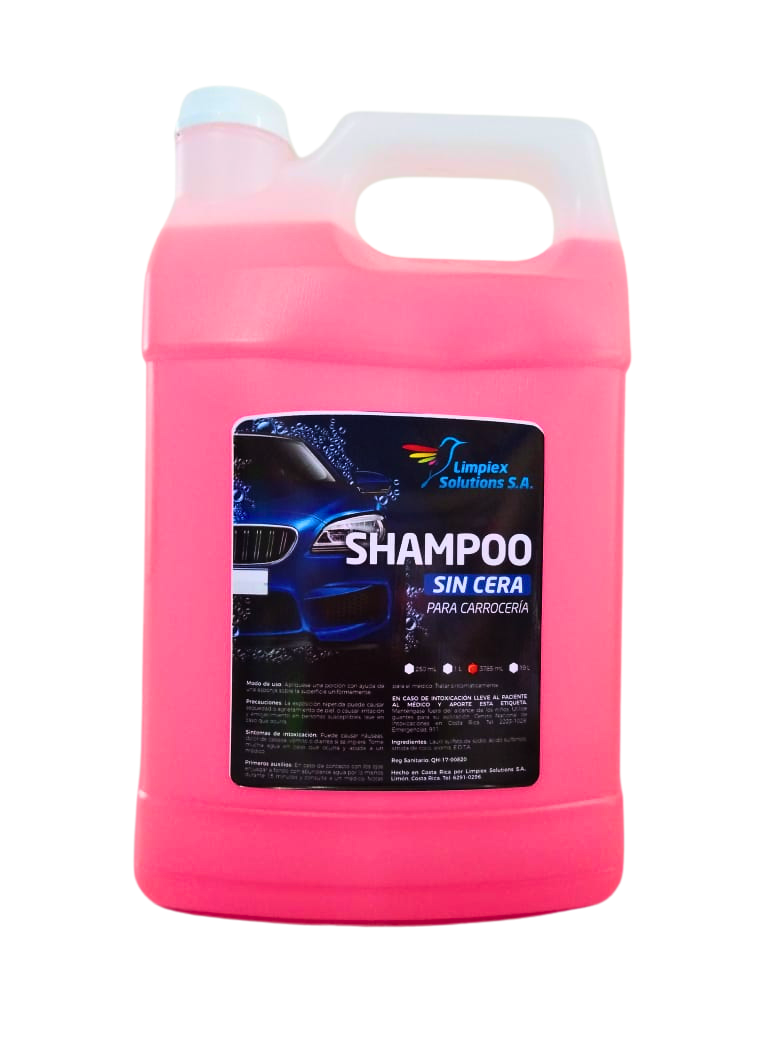 Wax-free vehicle shampoo