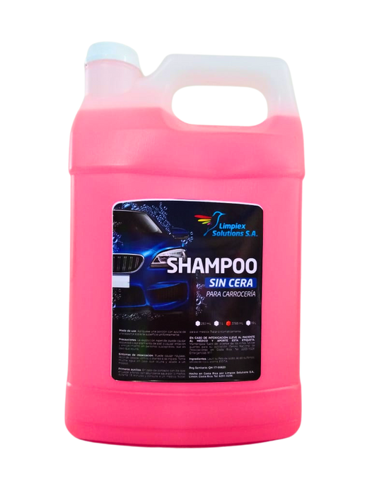 Wax-free vehicle shampoo