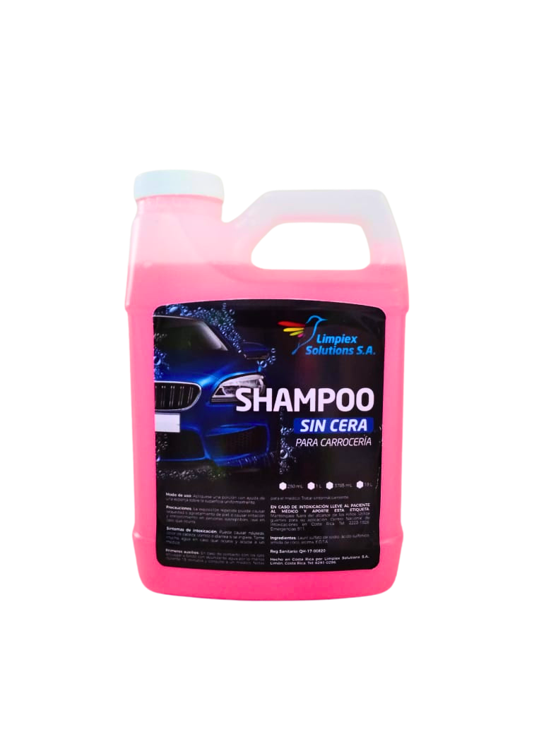 Wax-free vehicle shampoo