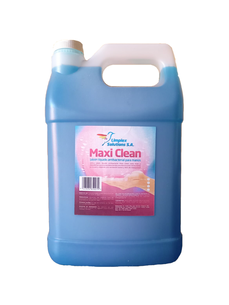 Jabón líquido antibacterial para manos Maxi Clean