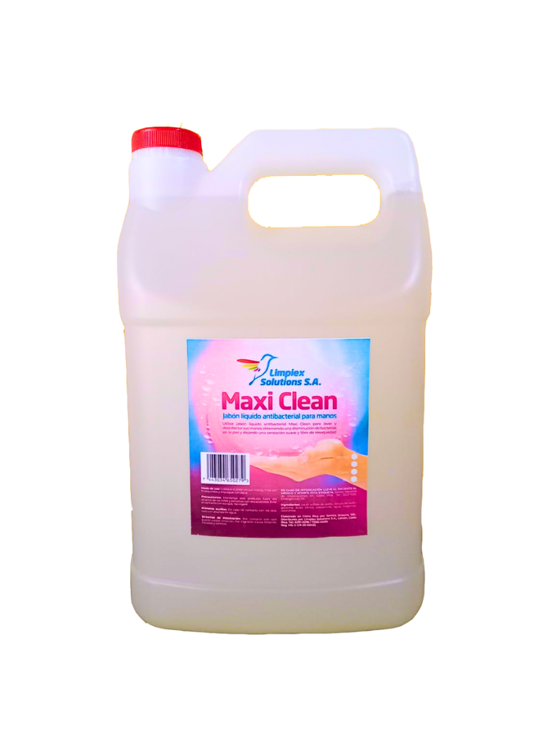 Jabón líquido antibacterial para manos Maxi Clean